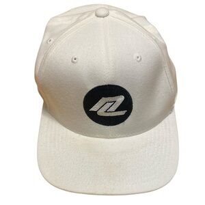 Yupoong 110 Flexfit Tech White Hat Stretch Fit Logo Cap